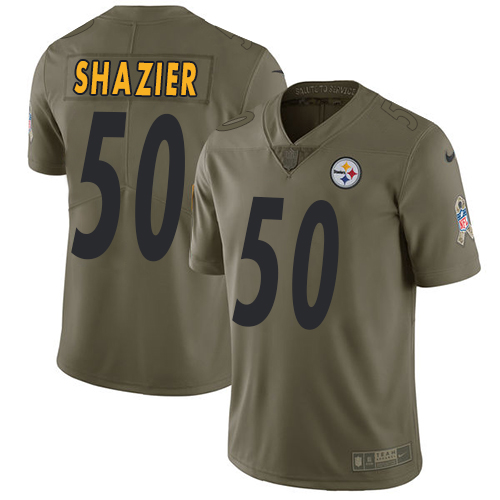 Nike Steelers #50 Ryan Shazier Olive Youth Stitched NFL Limited Salute to Service Jersey
